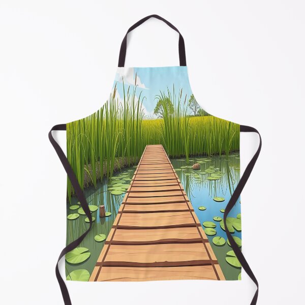 Item preview, Calm Wetland Illustration designed and sold by DreamPixAtelier.