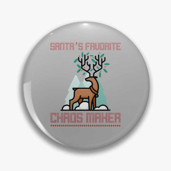 Item preview, Santa’s Favorite Chaos Maker – Funny Reindeer Christmas Shirt Ugly Sweater Style designed and sold by MGK22.