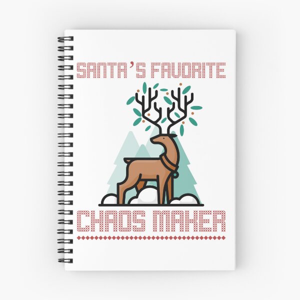 Item preview, Santa’s Favorite Chaos Maker – Funny Reindeer Christmas Shirt Ugly Sweater Style designed and sold by MGK22.