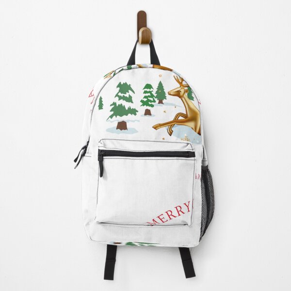 Item preview, Golden Reindeer Christmas & New Year Design, Merry Christmas Golden Deer Winter Scene, hristmas Reindeer in Snowy Forest designed and sold by GDbanners.