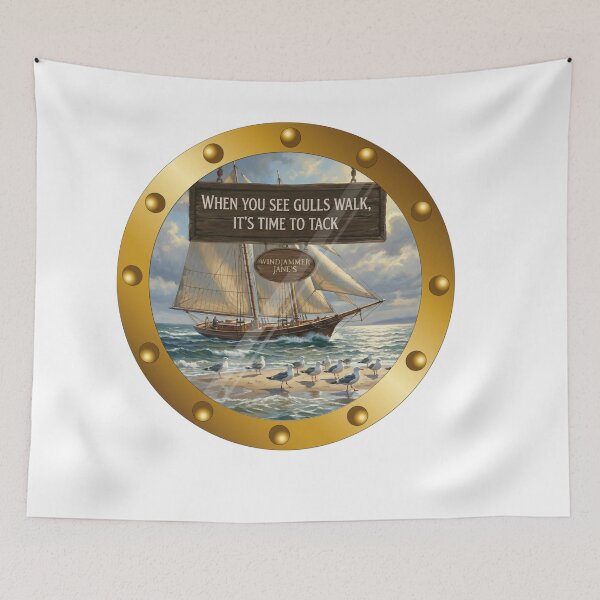Item preview, The "Walking Gulls" Warning: Windjammer Jane's Porthole designed and sold by CaptainSeren.