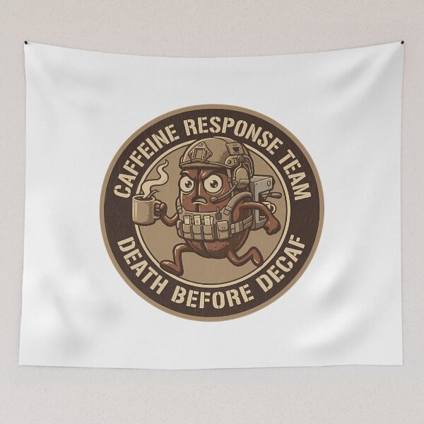 Item preview, Caffeine Response Team Death Before Decaf Funny Coffee Lover designed and sold by Mason-Pride.