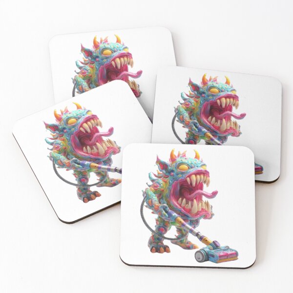 Item preview, Cartoon Monster with Vacuum Cleaner designed and sold by AlexLineArt.