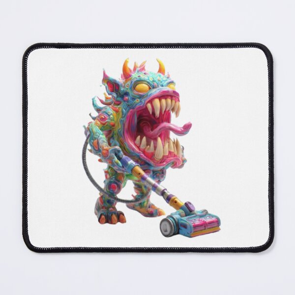 Item preview, Cartoon Monster with Vacuum Cleaner designed and sold by AlexLineArt.