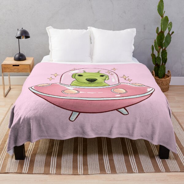 Item preview, Alien Green Dog in Spaceship designed and sold by Peach Frog.