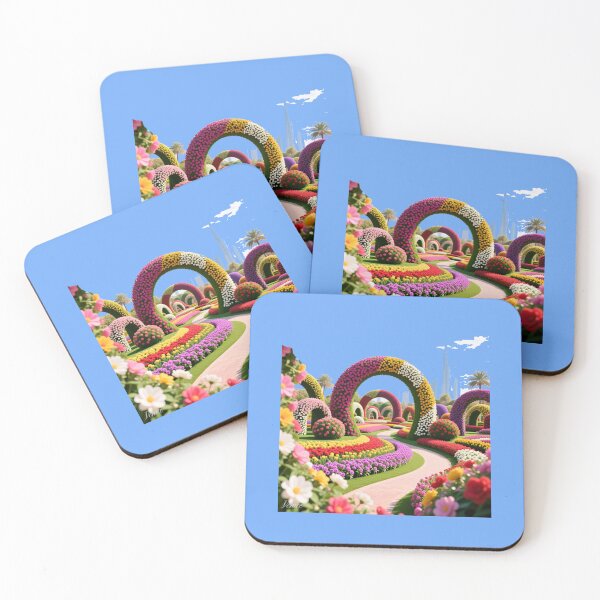 Item preview, Dubai Miracle Garden 3D Sketch – Colorful Floral Paradise Illustration , designed and sold by PaintMeWorld.