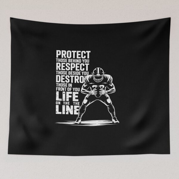 Item preview,  Protect Respect Destroy Offensive Lineman Football  designed and sold by namibambam.