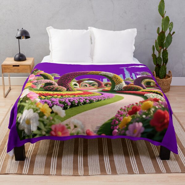 Item preview, Boceto 3D del Jardín Milagroso de Dubái: Ilustración de un paraíso floral colorido designed and sold by PaintMeWorld.