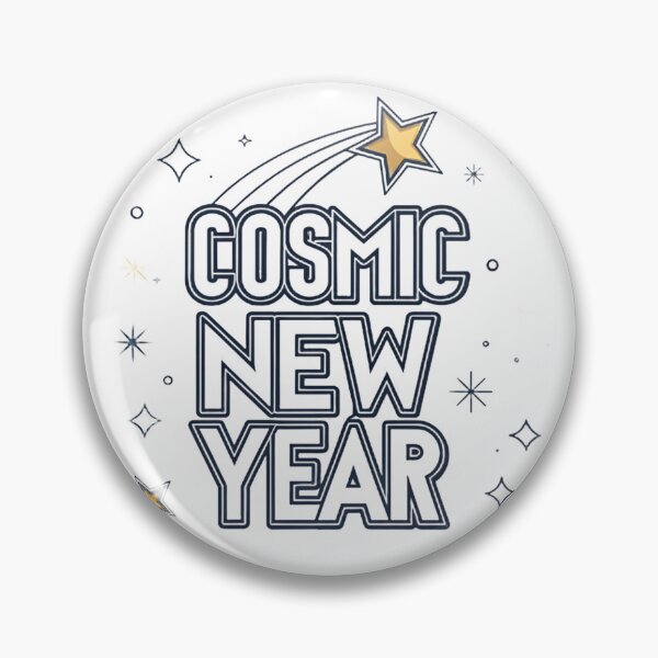 Item preview, Cosmic New Year by Vivo Studio – Retro Futuristic Holiday Design designed and sold by VivoStudio.