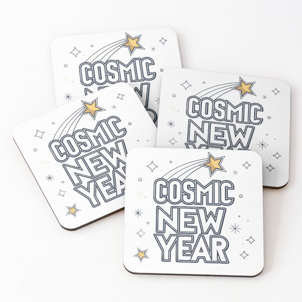 Item preview, Cosmic New Year by Vivo Studio – Retro Futuristic Holiday Design designed and sold by VivoStudio.
