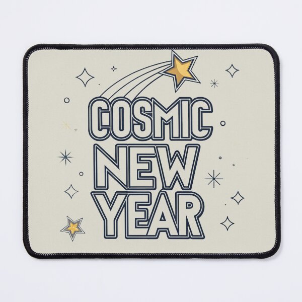 Item preview, Cosmic New Year by Vivo Studio – Retro Futuristic Holiday Design designed and sold by VivoStudio.