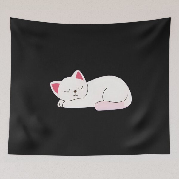 Item preview, Premium Hoodie Oversized Sleeping Cat Ears – Adorable Minimal Cat Illustration for Cat Lovers designed and sold by Ditstyle.