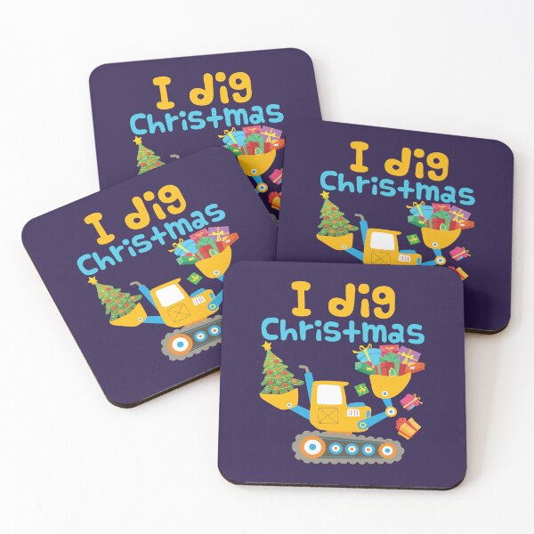 Item preview, I Dig Christmas Xmas Excavator Construction designed and sold by jaygo.