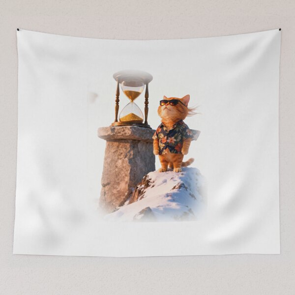 Item preview, Cinematic Time-Traveler Cat in Snow – Fantasy Adventure Artwork designed and sold by SmartDesigner-.