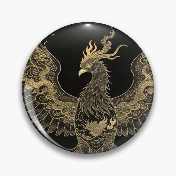 Item preview, Majestic Golden Phoenix Rising with Spread Wings designed and sold by zzz888.