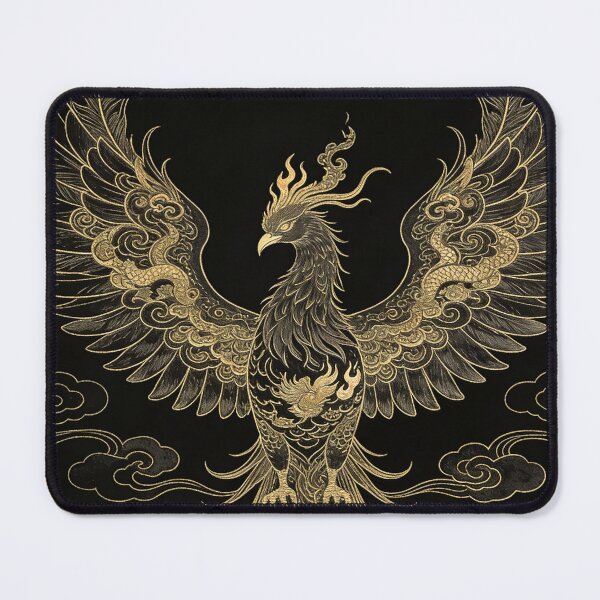 Item preview, Majestic Golden Phoenix Rising with Spread Wings designed and sold by zzz888.