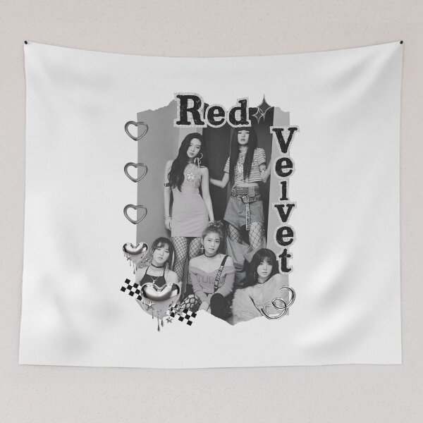 Item preview, Red Velvet K-Pop Girl Art Group Portrait Irene Seulgi Wendy Joy Yeri Black and White Collage Digital Art Portrait designed and sold by AJUNICE STUDIO.