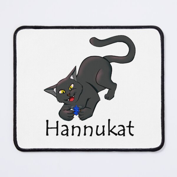 Item preview, Black Hannukah Cat with Dreidel designed and sold by Batmantis275.