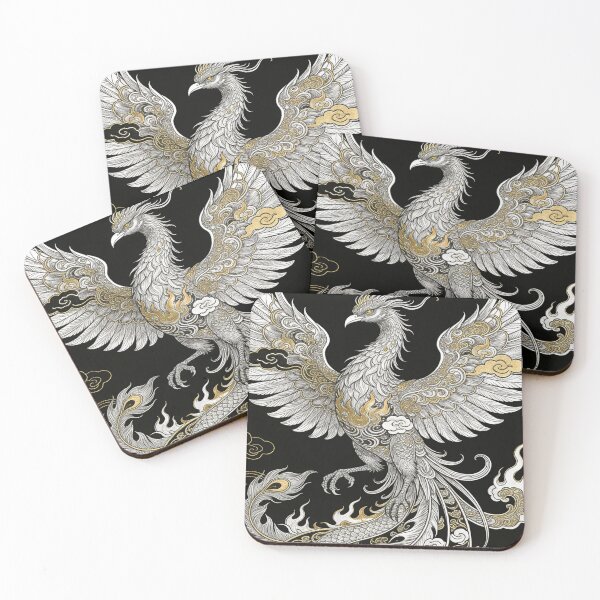 Item preview, Majestic Silver & Gold Phoenix Rising from Clouds designed and sold by zzz888.