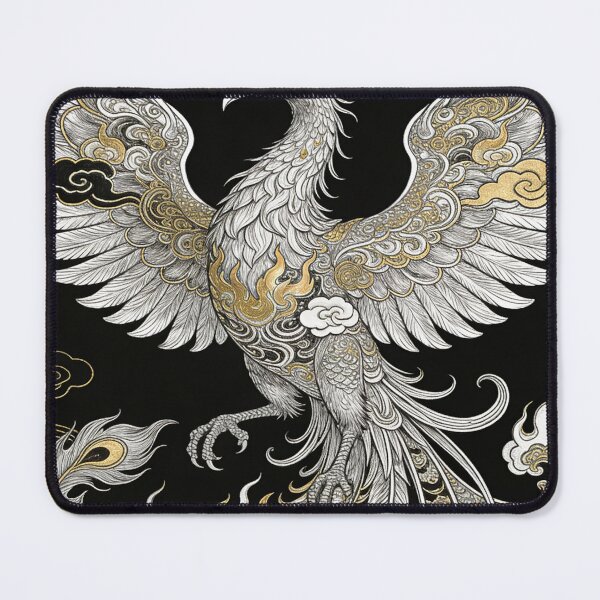 Item preview, Majestic Silver & Gold Phoenix Rising from Clouds designed and sold by zzz888.