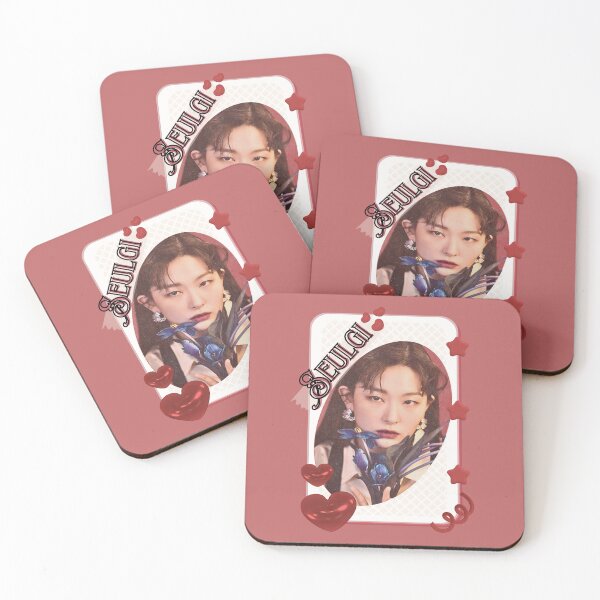Item preview, Red Velvet Seulgi K-Pop Girl Art Group Portrait Irene Seulgi Wendy Joy Yeri portrait illustration Red Aesthetic Collage Design designed and sold by AJUNICE STUDIO.
