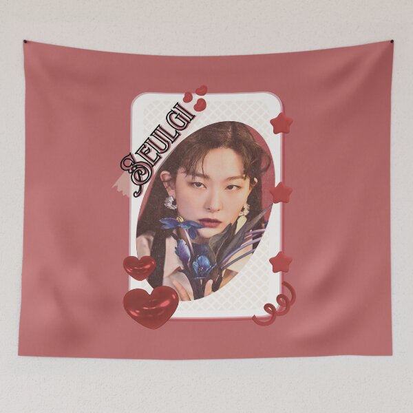 Item preview, Red Velvet Seulgi K-Pop Girl Art Group Portrait Irene Seulgi Wendy Joy Yeri portrait illustration Red Aesthetic Collage Design designed and sold by AJUNICE STUDIO.