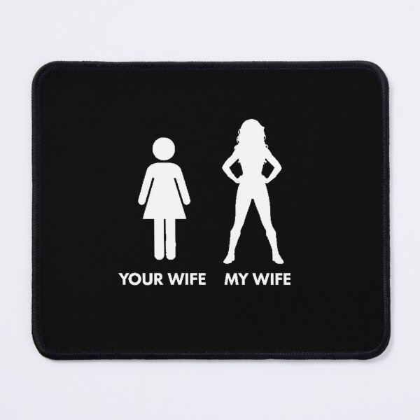 Item preview, Your Wife My Wife Comparison Silhouette Funny Superwife Design designed and sold by AbcDigs Studio.