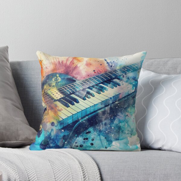 Item preview, Electric guitar & piano with paint stains designed and sold by Plotterzebra.