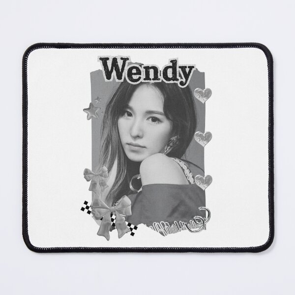 Item preview, Red Velvet Wendy K-Pop Girl Art Group Portrait Irene Seulgi Wendy Joy Yeri Black and White Collage Digital Art Portrait designed and sold by AJUNICE STUDIO.