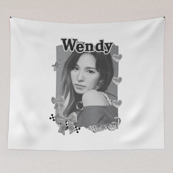 Item preview, Red Velvet Wendy K-Pop Girl Art Group Portrait Irene Seulgi Wendy Joy Yeri Black and White Collage Digital Art Portrait designed and sold by AJUNICE STUDIO.