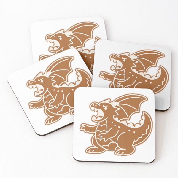 Item preview, Gingerbread Dragon Roaring – Cute Magical Holiday Cookie Character designed and sold by Shelb136.