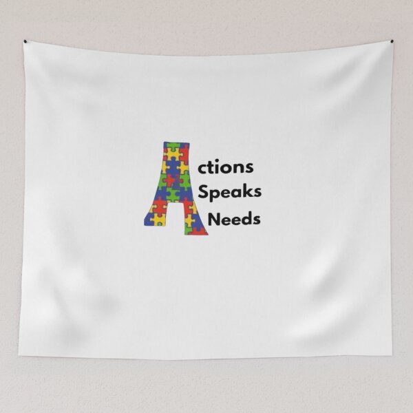 Item preview, Action Speaks Needs – Autism Acceptance & Neurodiversity Advocate Design designed and sold by TheInclusion.