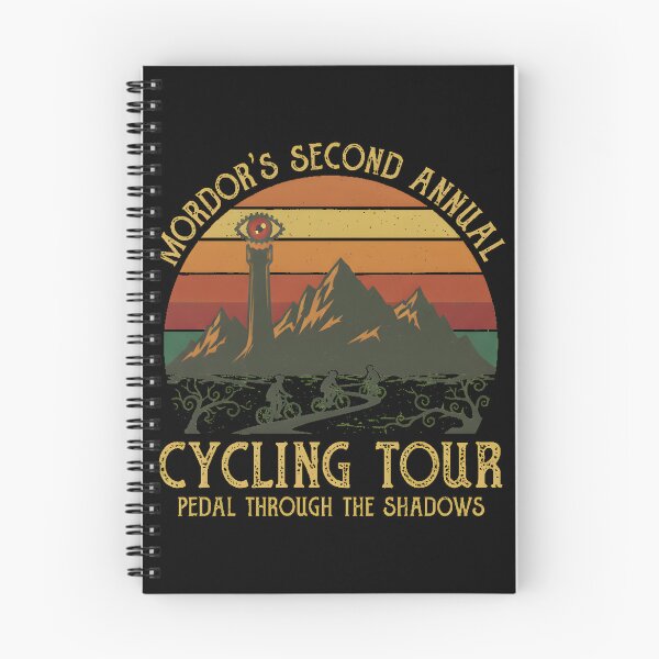 Item preview, Mordor's Second Annual Cycling Tour Vintage Sunset - Pedal Through the Shadows designed and sold by AbcDigs Studio.