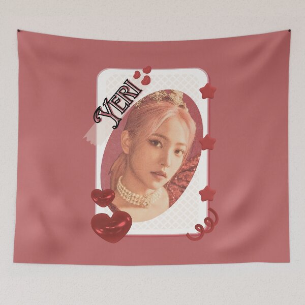 Item preview, Red Velvet Yeri K-Pop Girl Art Group Portrait Irene Seulgi Wendy Joy Yeri portrait illustration Red Aesthetic Collage Design designed and sold by AJUNICE STUDIO.