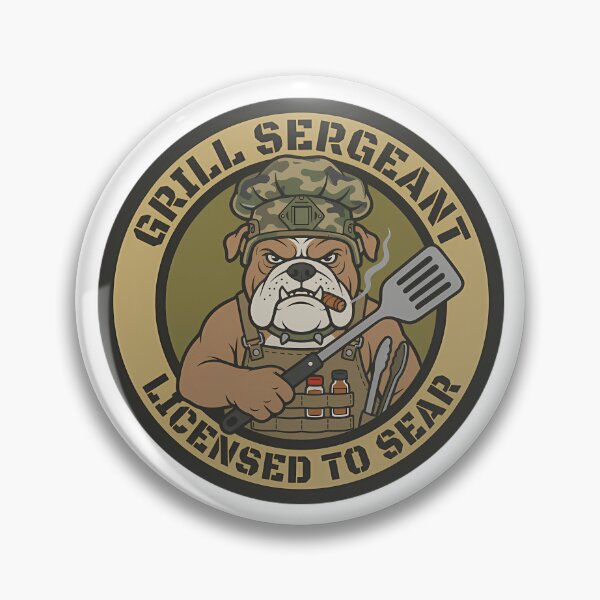 Item preview, Funny Tactical Grill Sergeant Bulldog - Licensed To Sear BBQ Dad designed and sold by Mason-Pride.