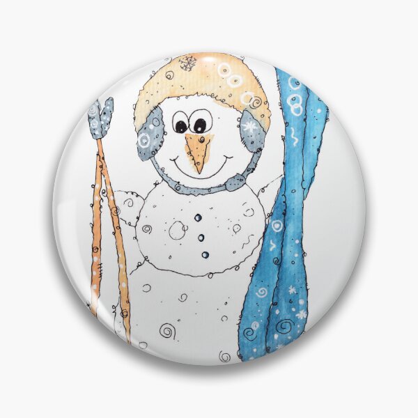 Item preview, Lets Go Skiing - Snowman With Skis designed and sold by bluelandfriends.