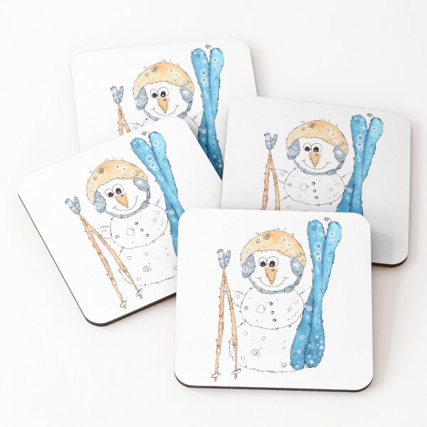 Item preview, Lets Go Skiing - Snowman With Skis designed and sold by bluelandfriends.