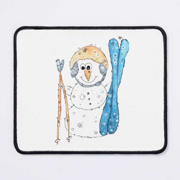 Item preview, Lets Go Skiing - Snowman With Skis designed and sold by bluelandfriends.