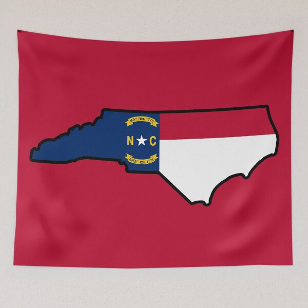 Item preview, State Flag Map of NORTH CAROLINA designed and sold by HFYD.