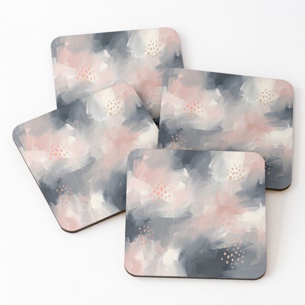 Item preview, Abstract Blush Grey Wall Art – Modern Neutral Aesthetic Painting designed and sold by AbstractAuraArt.