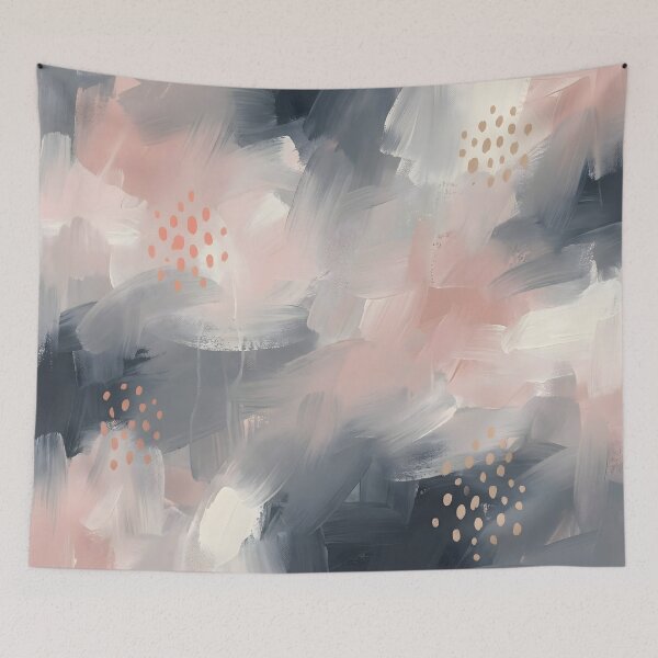 Item preview, Abstract Blush Grey Wall Art – Modern Neutral Aesthetic Painting designed and sold by AbstractAuraArt.