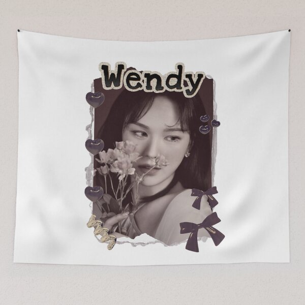 Item preview, Red Velvet Wendy K-Pop Girl Art Group Portrait Irene Seulgi Wendy Joy Yeri Scrapbook Collage Cozy Y2K Vintage Design designed and sold by HELL0WBELLO.