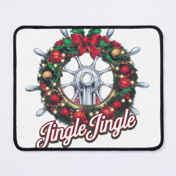 Item preview, Jingle Jingle Christmas Wreath Helm Cruise designed and sold by Portside Threads and Tees.