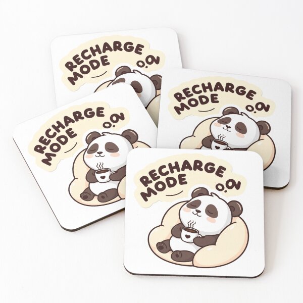 Item preview, Recharge Mode On Panda | Cute Lazy Panda Coffee Lover | Kawaii Relaxing Bear Design designed and sold by RouniBoutique.