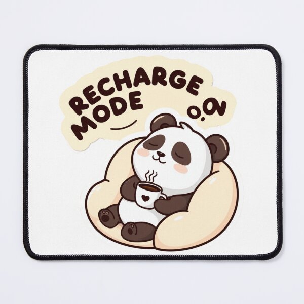 Item preview, Recharge Mode On Panda | Cute Lazy Panda Coffee Lover | Kawaii Relaxing Bear Design designed and sold by RouniBoutique.