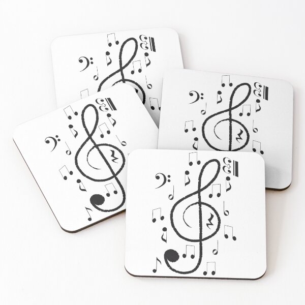 Item preview, Treble Clef and Floating Music Notes designed and sold by VikstraG.