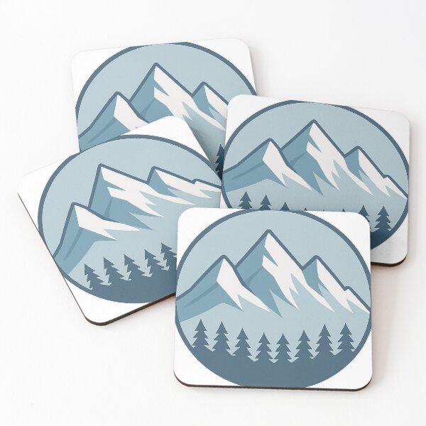 Item preview, Minimal Snowy Mountains with Pine Trees designed and sold by Fernova.