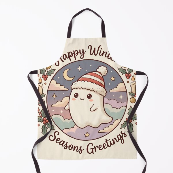 Item preview, Cute Winter Ghost – Kawaii Christmas Ghost Sticker | Holiday Season Greetings designed and sold by AbstractAuraArt.