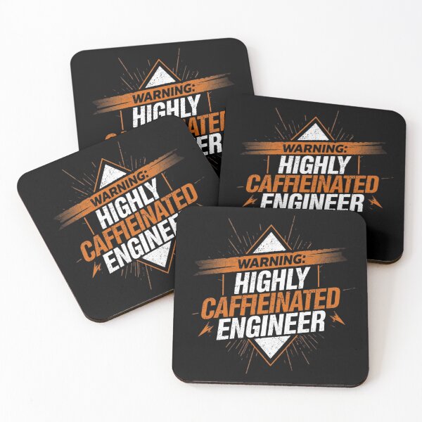 Item preview, Warning: Highly Caffeinated Engineer- coffee loverful design- Caffeine engineers  designed and sold by Happyhoo1.