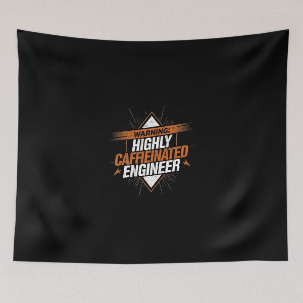 Item preview, Warning: Highly Caffeinated Engineer- coffee loverful design- Caffeine engineers  designed and sold by Happyhoo1.